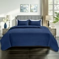 thumbnail image 2 of JEAREY Reversible Coverlet Bedding Set for All Season 3 Piece TWIN/TXL - Navy Blue, 2 of 5
