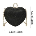 thumbnail image 3 of Heart Shaped Evening Clutch Bag For Women Chain Shoulder Handbag Rhinestone Party Purse Compact Formal Bag For Wedding Prom Dinner Event Stylish Mini Crossbody Handbag Black Gold Silver, 3 of 6