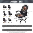 thumbnail image 6 of FKELYI Stretchable Office Chair Cover Splatter Rooster Print Gaming Chair Slipcover Washable Anti-Dust Rotating Chair Protector Covers for Armrest Chair Home Office Decor, Large, 6 of 6