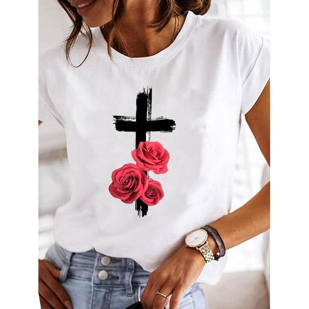 Moda manga corta amor dulce 90s tendencia Casual camisetas ropa mujer verano T ropa señoras estampado gráfico camiseta Tan Jianjun unisex