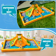 thumbnail image 4 of INFLATEFLY Inflatable Bounce House, Double Water Slide Bounce House with Climbing Wall, Jumping, Water Gun, Splash Pool, Basketball Hoop, Muti-functional Water Park for Kids Indoor Outdoor Backyard, 4 of 8