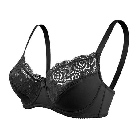 

eczipvz Plus Size Lingerie Bra for Women Support Seamless Full Coverage Non Padded Everyday Plus Size Black S