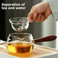 thumbnail image 6 of Teapot with Infuser, 580 ml/19.6 oz Borosilicate Glass Teapot with 360° Rotating Tea Maker, Blooming & Loose Leaf,Japanese Tea Kettle with Wooden Handle Teapots for Relaxing Moments(Clear), 6 of 9