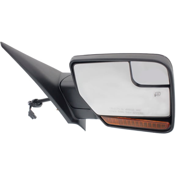 MIRROR Compatible For 2007-2017 Ford Expedition Right Passenger Heated Power Glass In-housing Signal Light With memory Textured Black