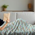 thumbnail image 3 of Tropical Soft Flannel Fleece Throw Blanket, Pattern of Japanese Cranes and Colorful Exotic Flower Arrangements Retro Feels, Cozy Plush for Indoor and Outdoor Use, 70" x 90", Multicolor, by Ambesonne, 3 of 5
