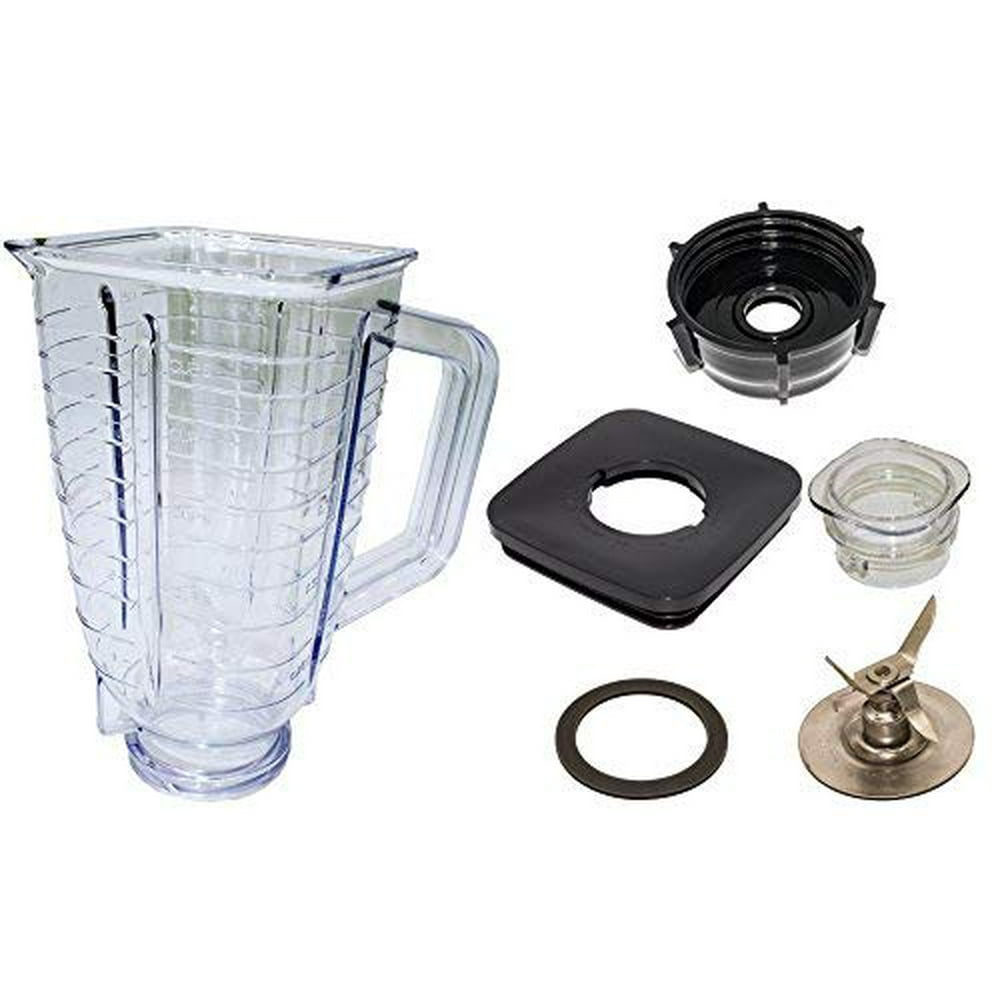 Blendin 5 Cup, Square Top Plastic Blender Jar, Complete, Compatible