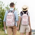 thumbnail image 4 of Vsdgher Christmas Snowflakes Print Canvas Backpack Travel Rucksack Unisex Knapsack 15.7/17.7Inch Laptop Backpack for Work,College-Medium, 4 of 5