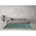 thumbnail image 3 of Ahgly Company Indoor Round Oriental Light Blue Industrial Area Rugs, 3' Round, 3 of 4