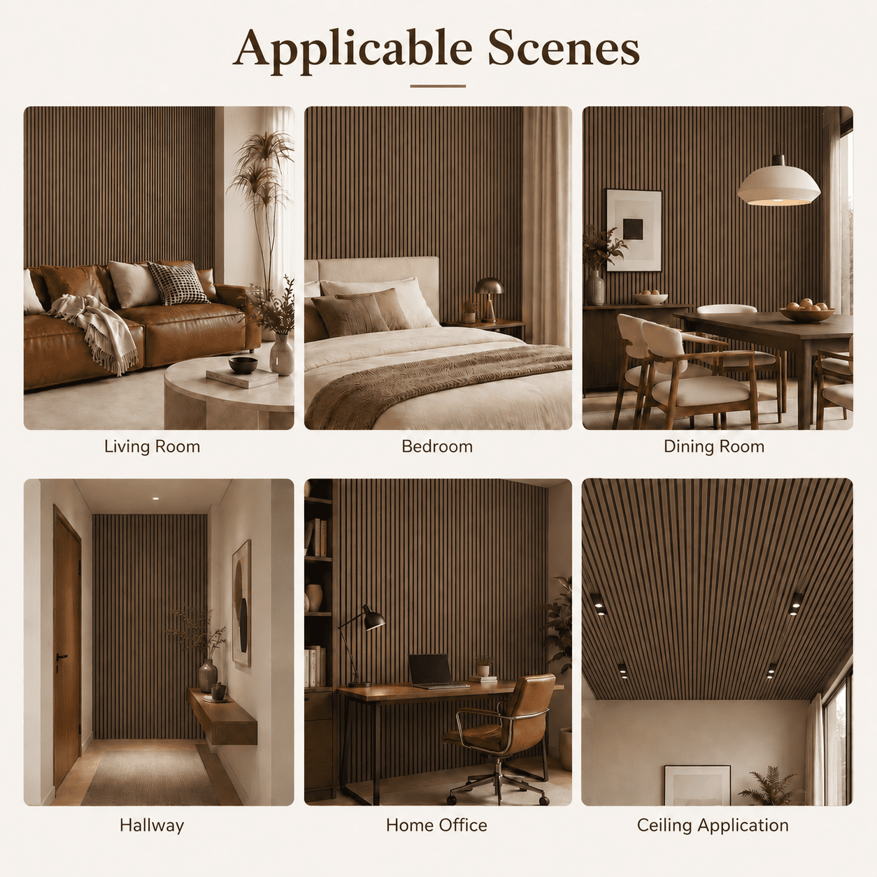 20-Pack Wood Slat Acoustic Wall Panels, 24" x 12" MDF Slat Wall Paneling for Modern Interior Wall Decor, Sound Absorbing Accent Panels, 39.99 Sq. Ft., Deep Walnut