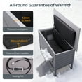thumbnail image 6 of Outdoor Cat House with Removable Heating Pad, DOMIPET Heated Cat House, Waterproof Winter Shelter for Multiple Cats & Small Animals with Escape Door, Suitable for All Seasons, 6 of 11