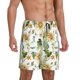 thumbnail image 2 of Balery Watercolor Bright Sunflowers Pantalones cortos de pijama de punto de algodón para hombre con cinturilla y bolsillos-Large, 2 of 6