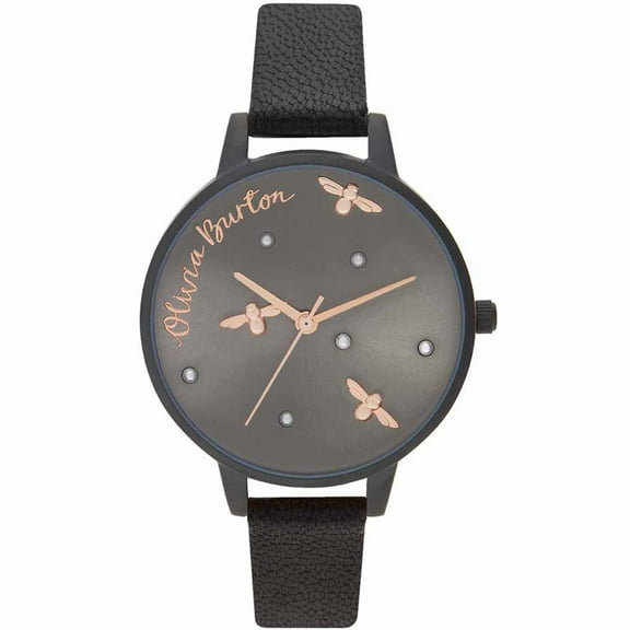 Olivia Burton Women's Pearly Queen Black Dial Watch - OB16PQ02