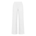 thumbnail image 5 of HKYNLAG Women's Cotton Linen Pants Pull On Straight Leg High Waisted Casual Lounge Trousers with Pockets White 2XL, 5 of 8