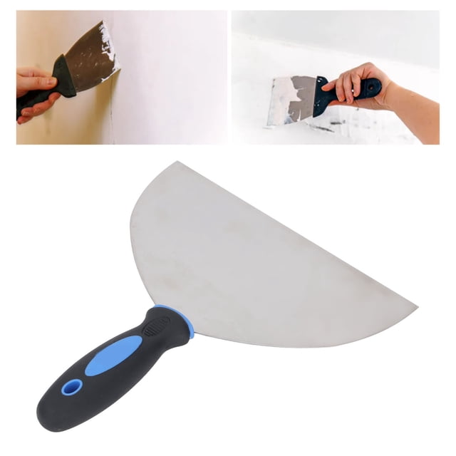 Stainless Steel Paint Scraper, Versatile Scraping Applications, Putty, Wallpaper, Decals, Plaster Scraper with Hanging Hole for Drywall Repair, 8 Inch, 10 Inch, 12 Inch, 14 Inch