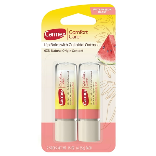 Carmex Comfort Care Lip Balm Stick with Colloidal Oatmeal in Watermelon