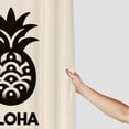 thumbnail image 3 of JRXY Aloha Pineapple Aloha Tropical Fruit Hawaii Healthy Organic Doodle Vitamin Ananas Food Shower Curtain White, 3 of 6