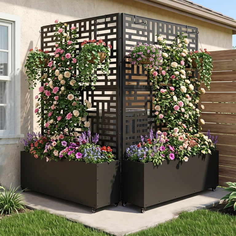indoor outdoor plant stand Bamworld 4 Tier Plant Stand Indoor Outdoor, Tall Metal Flower Pot Stan main image 1
