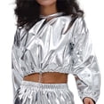 thumbnail image 3 of Tanghaowl Sweatshirts for Women Loose Fit Hooded Sweatshirt Soft Cozy Pullover Long Sleeve Casual Streetwear Top for Everyday Comfort Silver L, 3 of 3
