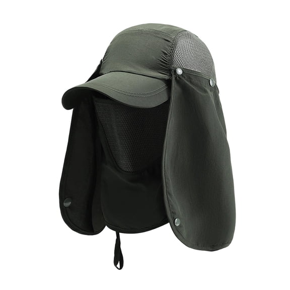 jobturf Sun Hats for Men Wide Brim UV Protection Fishing Hat with Face Mask and Neck Flap Lightweight Breathable Summer Balaclava