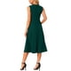 thumbnail image 3 of Vestido midi elegante de punto sin mangas con volantes y dobladillo plisado de INSPIRE CHIC L Verde Oscuro, 3 of 6