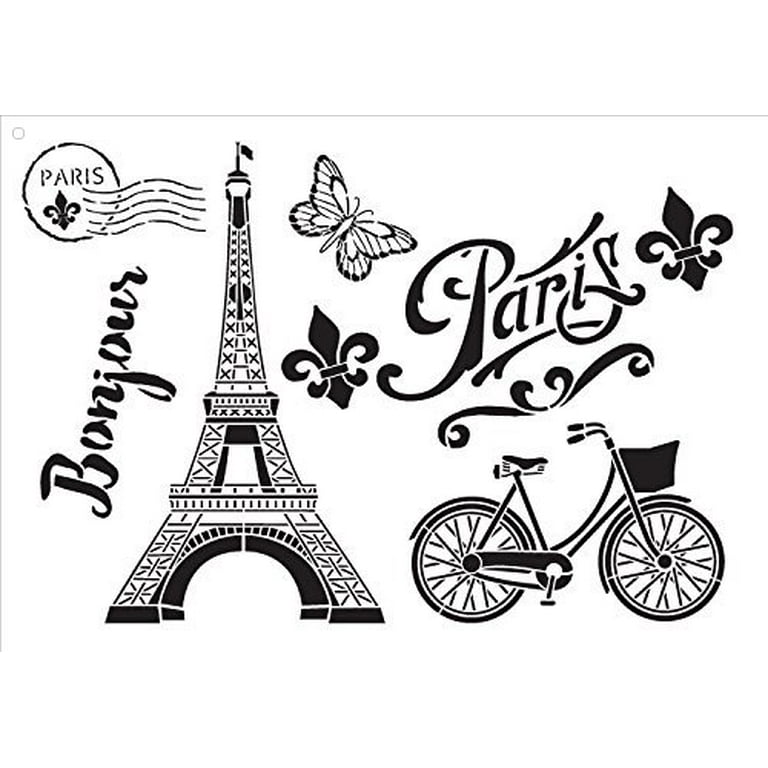 Eiffel Tower Stencil For Walls