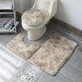 thumbnail image 2 of Conjunto de Alfombras de Baño de Chenilla de 3 Piezas con Respaldo Antideslizante y Cont, 2 of 6