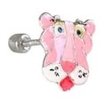 thumbnail image 3 of JOYARIS Aretes Pantera Rosa Niña Mujer Regalo Colores Plata Ley 925 A-0000048, 3 of 4