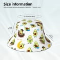 thumbnail image 3 of Fotbe Funny Avocado In Mexican Clothes Sombrero Tipo Pescador con Estampado – Sombrero de Sol de Algodón de Moda para Playa, Golf, Pesca, 3 of 6