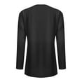 thumbnail image 5 of Lindreshi Shackets for Women 2023 with Pockets Women Solid Color Casual Long Sleeve Pocket Mid-Length Cardigan Tops Blouse Coat, 5 of 5