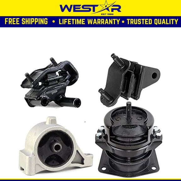 Fits 2009 Honda Ridgeline 3.5L w/AUTO, Motor & Trans Mount Set 4pcs : A4519, A4523, A65044, A65036