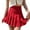 Red, variant on Girls Women's Pleated Skirt Anti-glare High Waisted College Skater Tennis School A-Line Skirt Uniform Skirts Student Skirt,S-XL,White