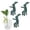 Army Green, variant on 3 Pack Plant Propagation Friends, Bunny Shape Hydroponic Plant Stem Support, Leaf Buddy Plant Support for Stems, Shoots and Cuttings, Army Green