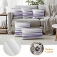 thumbnail image 5 of Purple Gray White Outdoor Pillow Covers 24x24 Set of 2,Waterproof Patio Throw Pillowcase Protectors,Retro Country Abstract Mottled Texture Decorative Pillow Shams Cushion Covers for Seat Bed Couch, 5 of 8