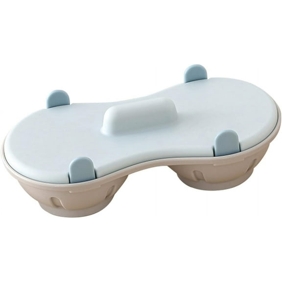 Egg Poacher Microwavable, Egg Steam with Measure Cup Dishwashable, Egg Maker Poached Egg Steamer Kitchen Gadget ﻿ (blue)