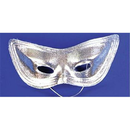 Costumes For All Occasions Ti06Sv Harlequin Mask Lame Silver