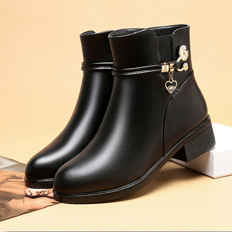 Women's Padded Booties ブーツ Amazon.com | Womens Short Boots Women's Ankle Boots Chunky