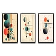 thumbnail image 2 of Designart "Vintage Abstract Desire in Knowing IV" Modern Geometric Framed Wall Art Set Of 3 - Blue Abstract Frame Canvas Set For Living Room Decor, 2 of 6