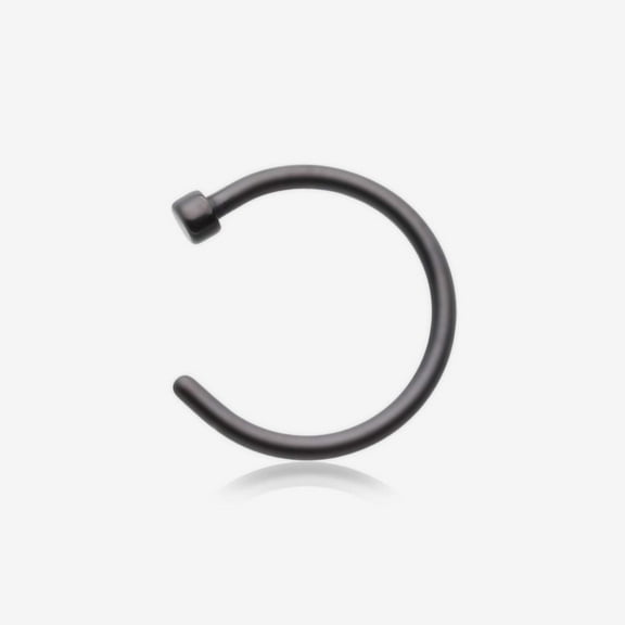 Matte Black PVD Basic Nose Hoop Ring