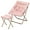Pink, variant on Magshion Saucer Chair with Ottoman, Faux Fur Folding Chair and Footrest Set with Metal Frame, Foldable Lounge Chair and Foot Stool Set for Bedroom, Black