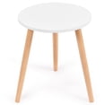 thumbnail image 2 of Spaco 16 Inch Modern Round Coffee Table, Stylish Round Table, MDF & Pine Wood Construction, White Color, Ideal for Kitchen or Bedroom, 2 of 8