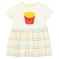 thumbnail image 3 of Inktastic Cute Kawaii French Fries Girls Baby Dress, 3 of 5