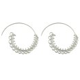 thumbnail image 1 of Pendientes de aro espiral Yinane Círculos Bohemios Vintage Plata, 1 of 3