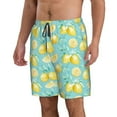 thumbnail image 2 of Logiee Yellow Lemon Print Mens Swim Trunks Quick Dry Board Shorts,Breathable Hawaii Beach Shorts Swimwear Bathing Suits-Medium, 2 of 6