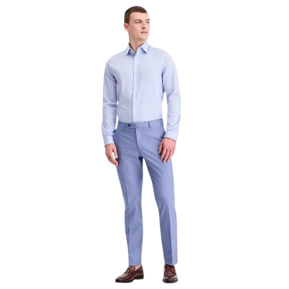 Tommy Hilfiger Mens Modern fit Dress Pants 44 / 34 Light Blue Solid Stretch