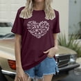 thumbnail image 2 of HCYSFG Womens Heart Graphic T Shirts Crew Neck Short Sleeve Casual Tee Summer Outdoor Vacation Weekend Graphic Tee Tops, 2 of 4