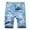 Light Blue, variant on Leesechin Mens Denim Shorts Jean Shorts With Micro Elastic Fit Button Zipper Pockets For Casual Mens Shorts Pants Shorts