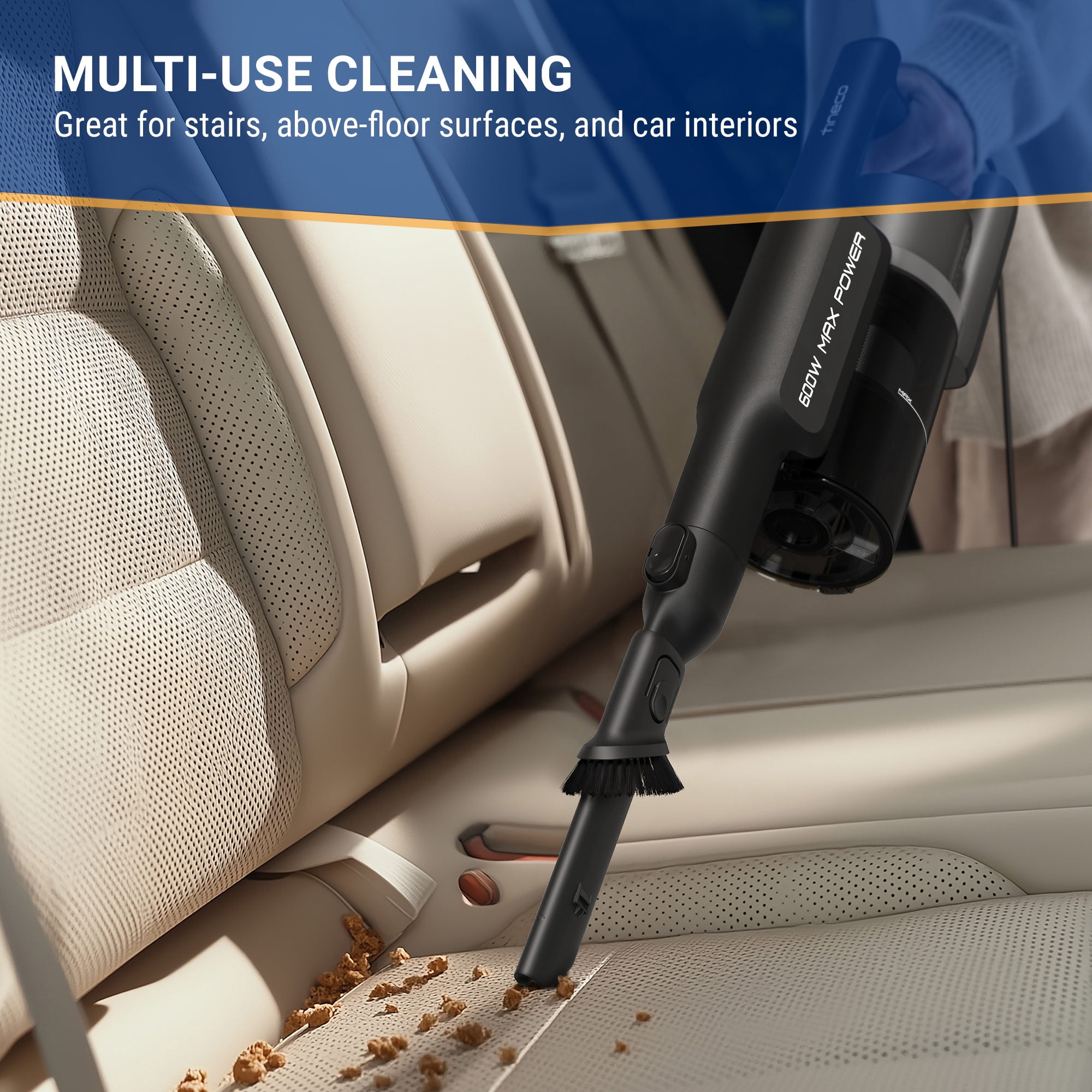 Tineco PureCyclone Pet Pro Corded Stick Vacuum, 600W Power, ZeroTangle Brush, GreenReveal LED, HEPA Filtration, Odor Control