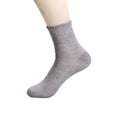 thumbnail image 4 of Unisex Mid Calf Socks Lightweight Breathable Plain Socks Stretchy Comfort Crew Socks for Daily Wear, 4 of 4