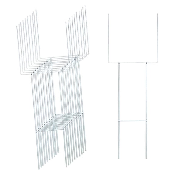 XYX 30" Heavy Duty Yard Stakes, 10 Pack, .25 Diameter Metal Frame Wire Step Stake for Yard Signs (10 Pack)