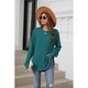 thumbnail image 4 of Blusa Informal con Cuello Redondo y Ligera para Mujer, Color Azul Pavo Real, XXL, 4 of 8